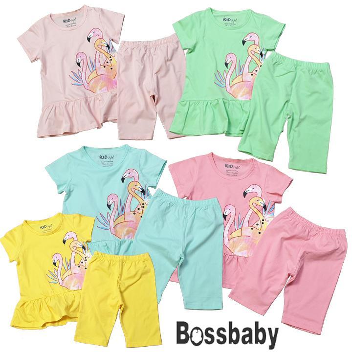 [HCM]SÉT 5 Bộ đồ áo tay ngắnquần lửng cho bé gái dễ thương cho bé gái từ 7-24KG.