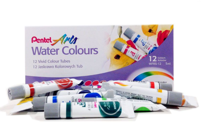 Màu Nước PENTEL Tuýp 12 Màu Cao Cấp