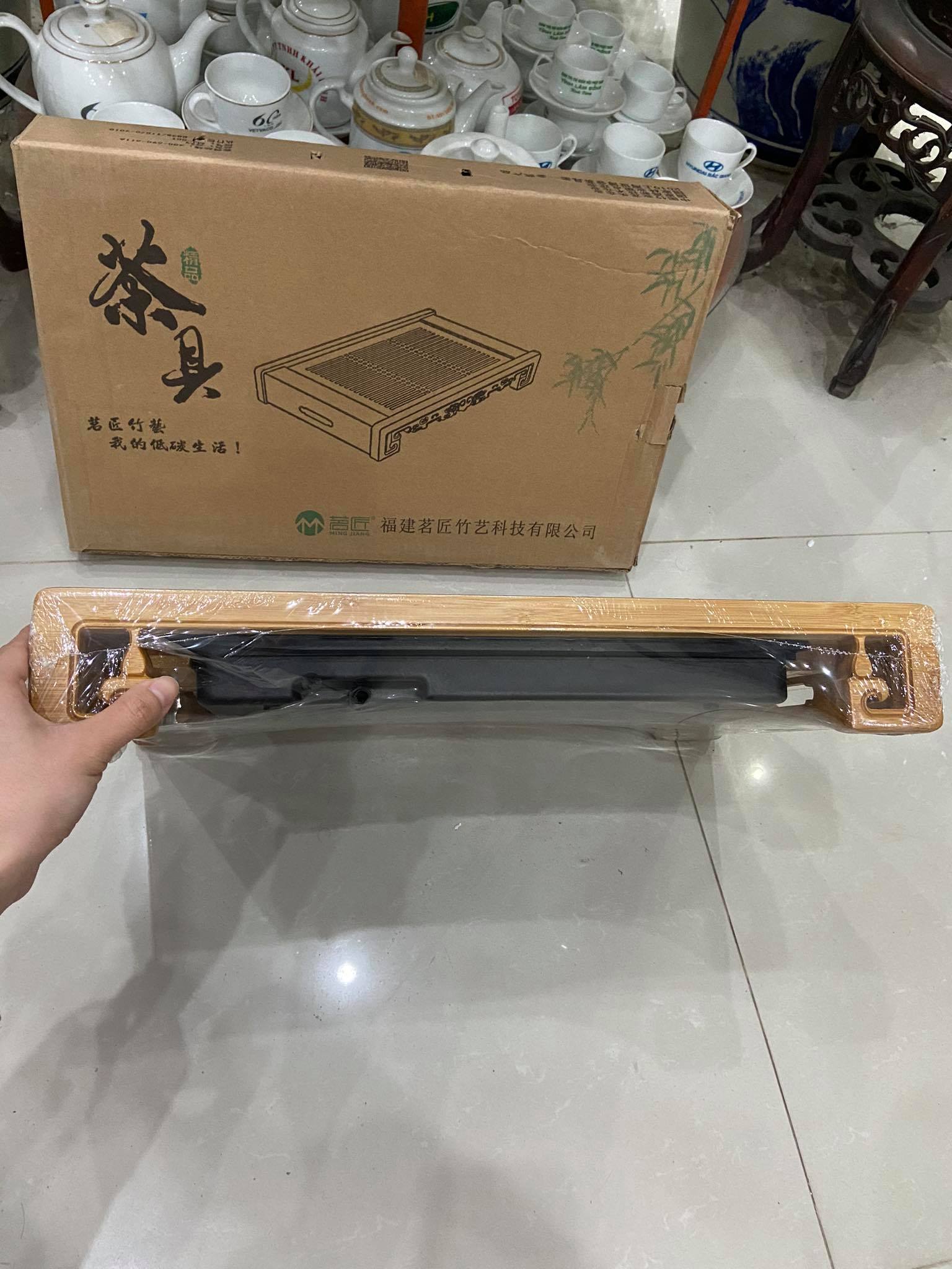 Khay gỗ tre đựng ấm chén cao cấp