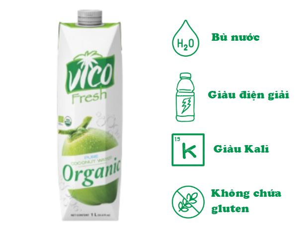 1 Hộp Nước Dừa Vico Fresh Organic 1L