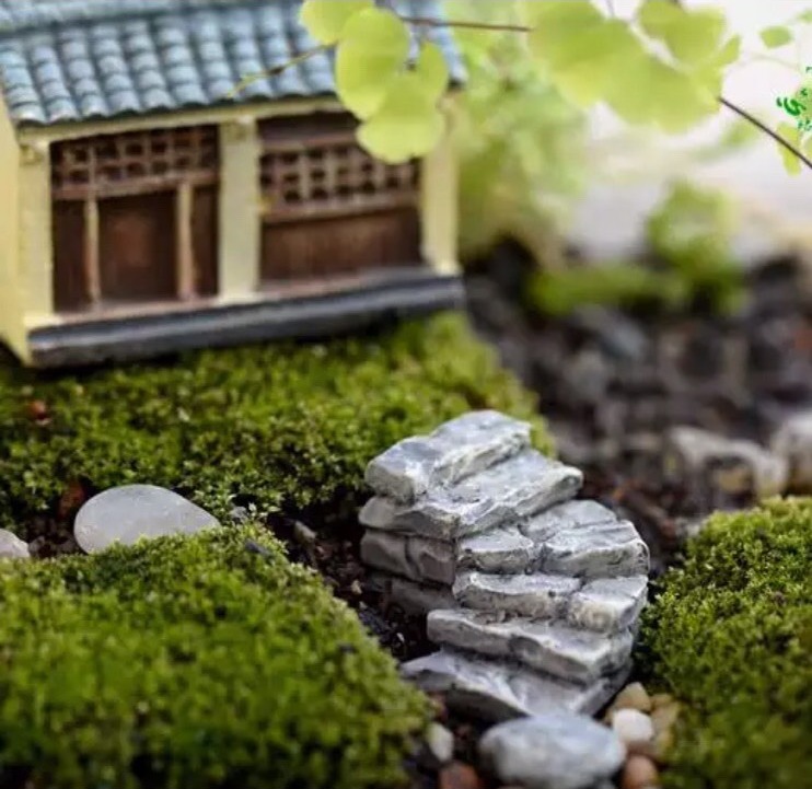 Mô hình 1 cái cầu thang trang trí tiểu cảnh, thủy sinh, terrarium, chậu cây cảnh, sen đá, bể cá