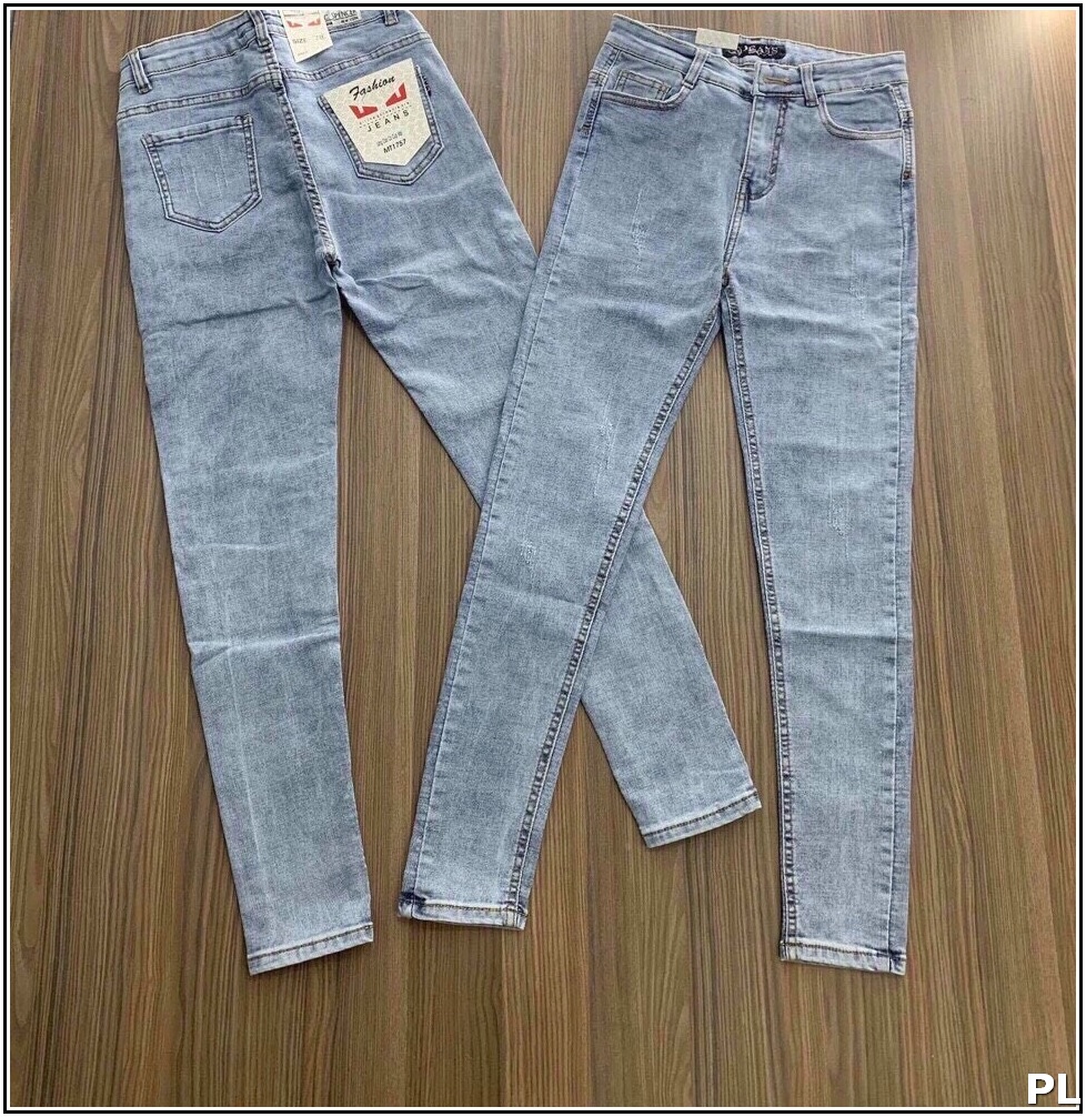 quần jean nữ xanh nhạt lưng cao 1045-2-19