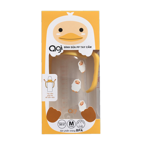 Bình sữa PP tay cầm Agi 140ml/250ml (giao hình ngẫu nhiên)
