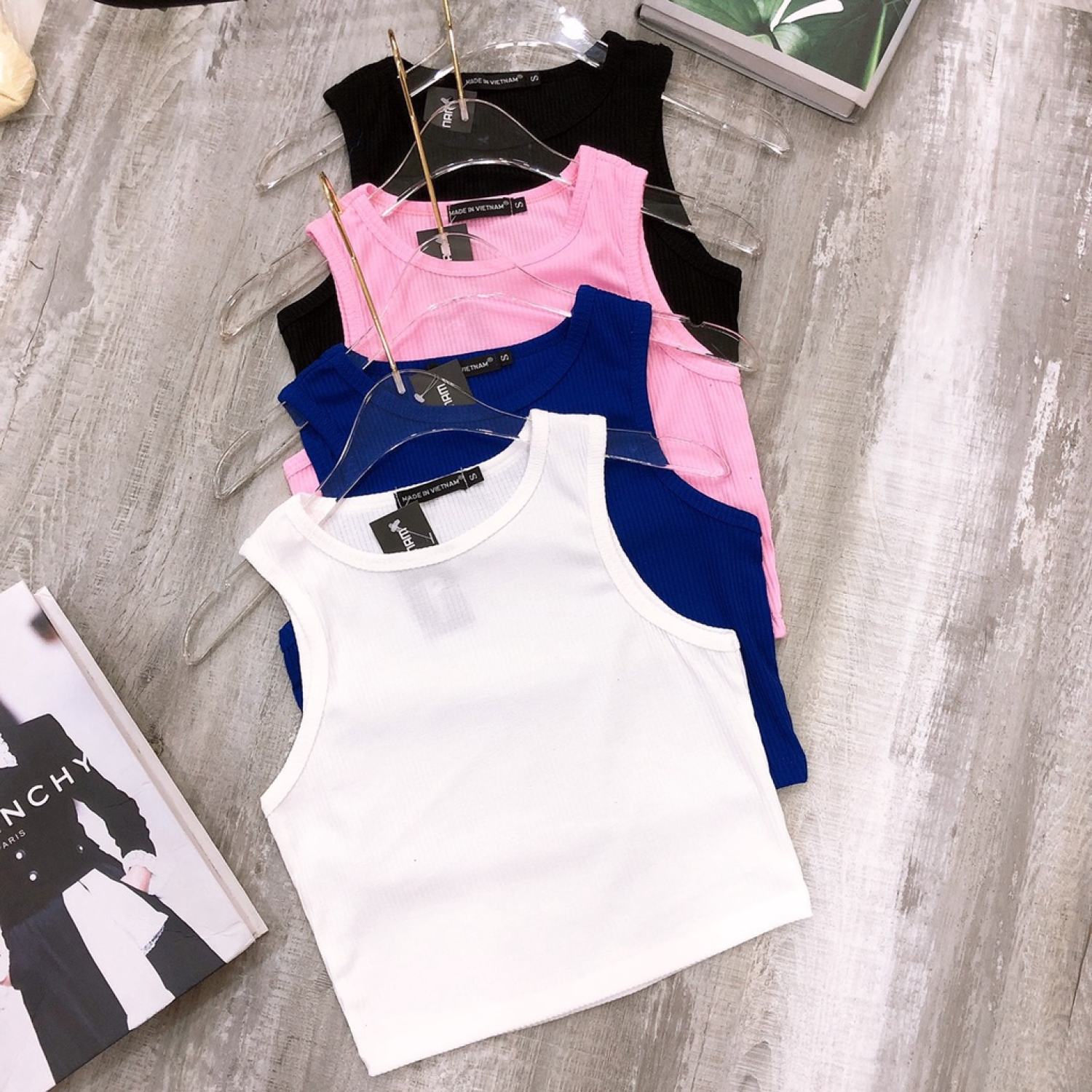 Áo Croptop Nữ Thun Gân Cao Cấp Co Dãn 4 Chiều Có Bigsize
