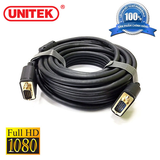 Cáp VGA 1,5M - 3M - 5M Mét Unitek [Cao Cấp] - không kén máy