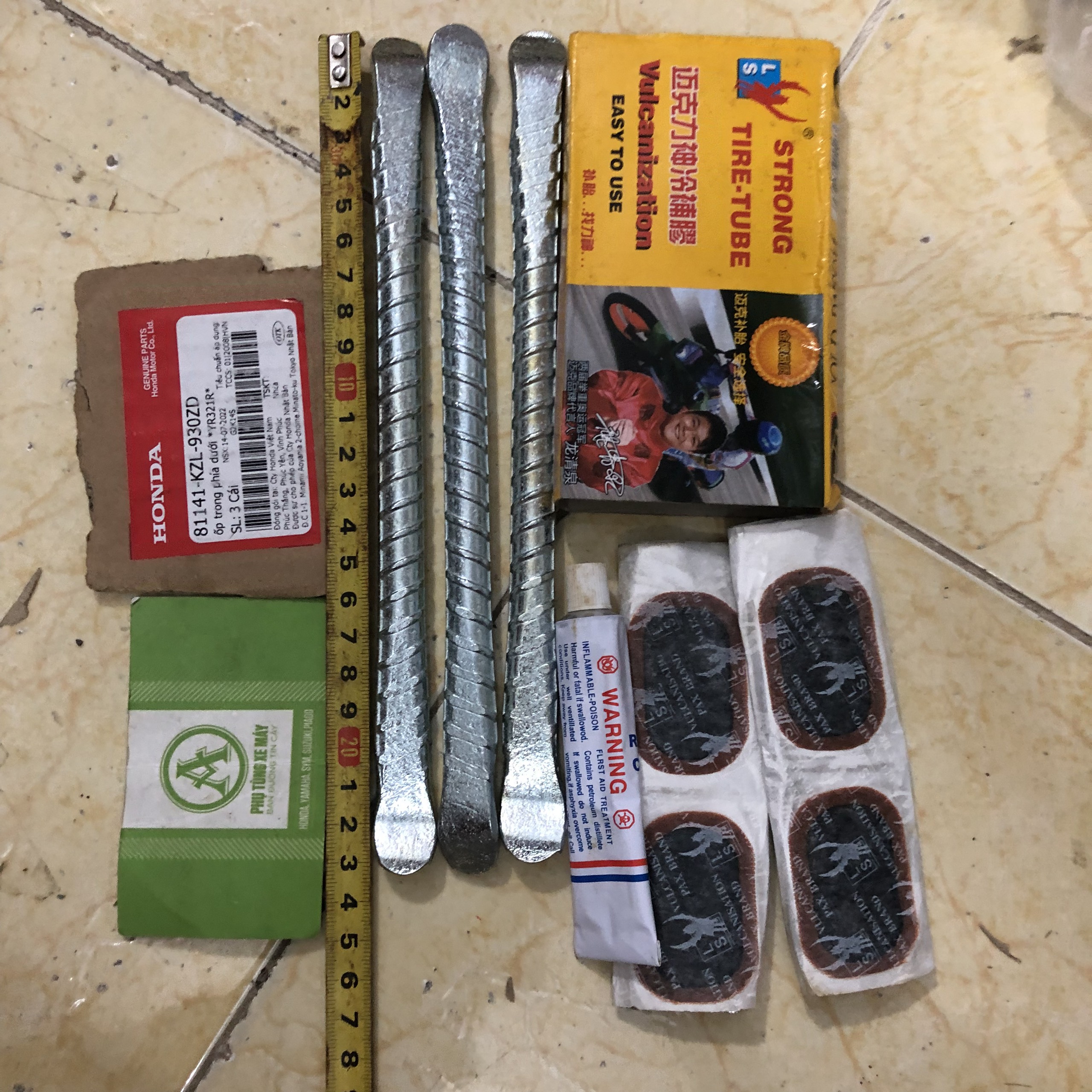 Bộ 3 Móc Lốp Xe Máy và keo cao cấp