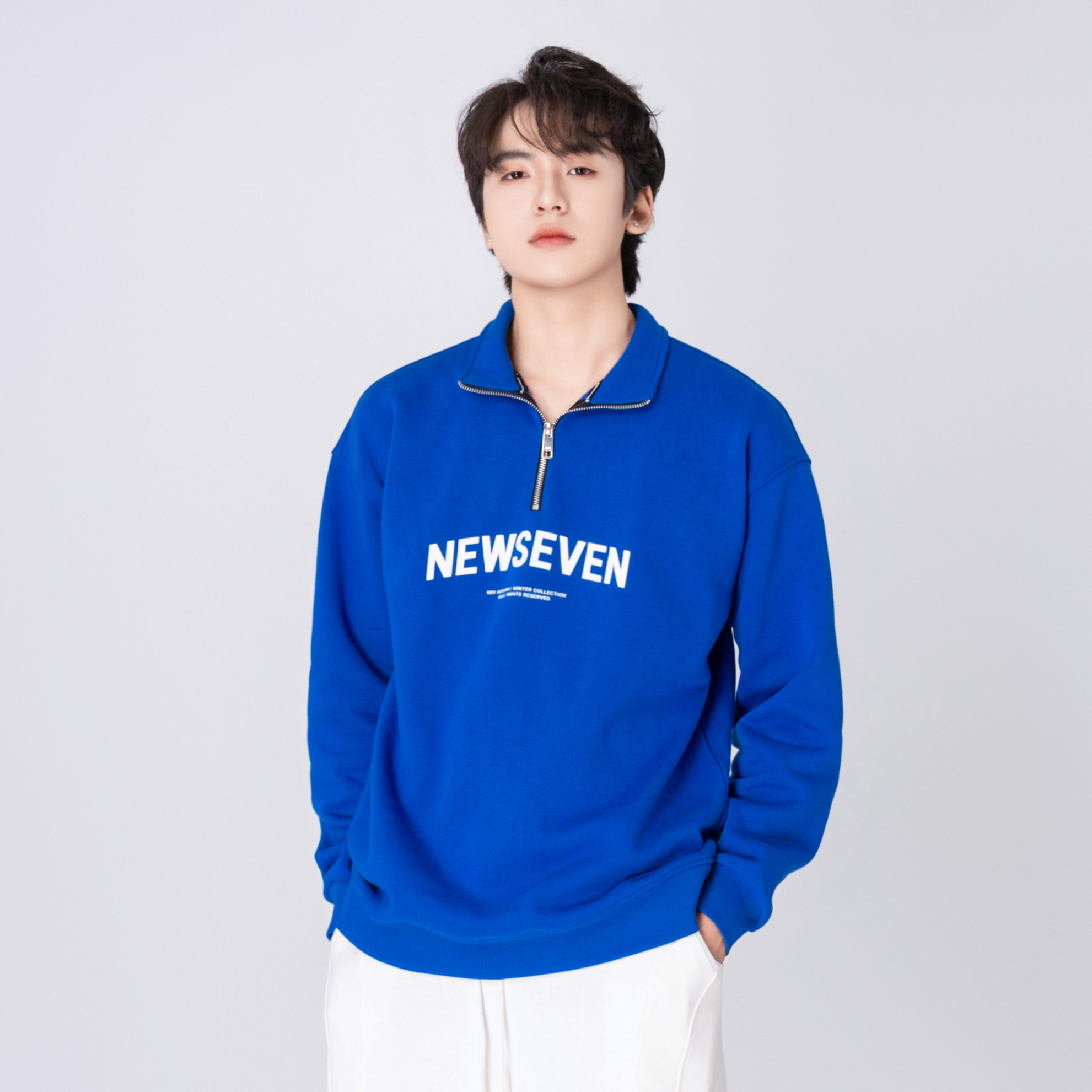 Áo Sweater NEWSEVEN Signature Half-Zip Basic