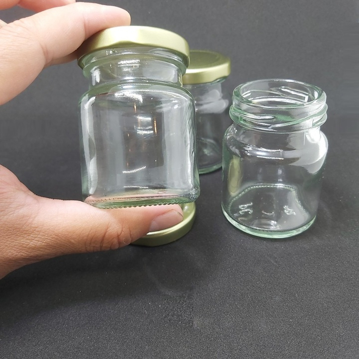 Combo 10 Hũ Thủy Tinh Nắp Thiếc vặn 70ML
