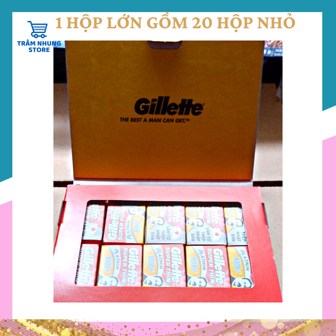 Lưỡi lam Gillette hộp 100 lưỡi hàng Cty