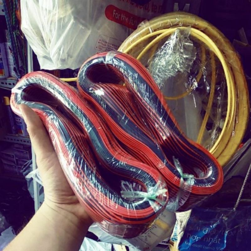 Dây điện đôi đỏ đen loại nhỏ 1 mét