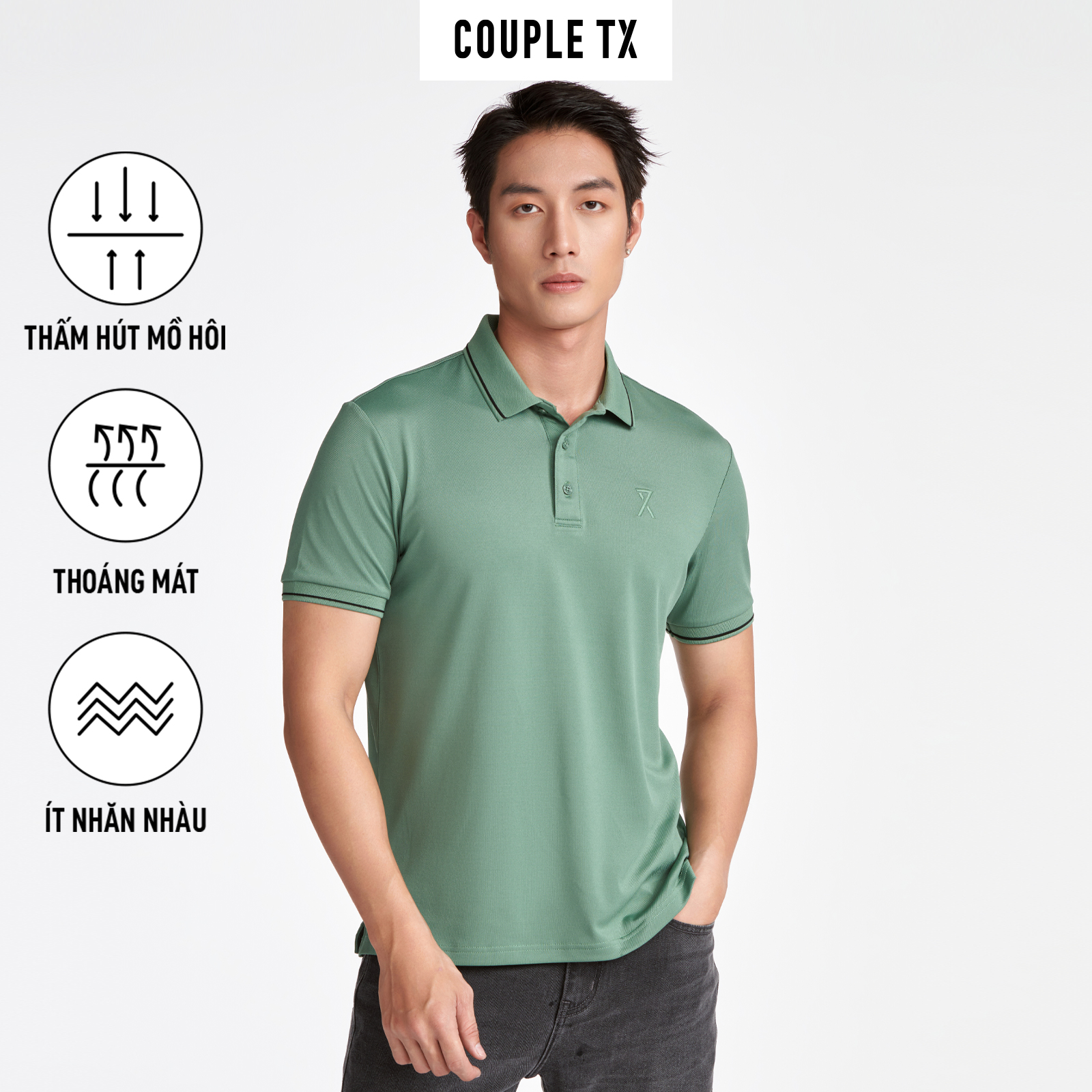 [15.1 - 17.1 Voucher lên đến 200K] Áo Polo Nam COUPLE TX - Áo Thun Cổ Bẻ Sang Trọng, Thanh Lịch Basic Regular Fit MPO 1038