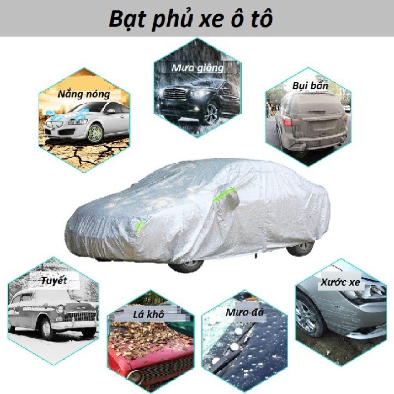 Bạt phủ xe ô tô tráng nhôm cách nhiệt 3 lớp cao cấp, bạt phủ ô tô , bạt che ô tô, bạt trùm ô tô