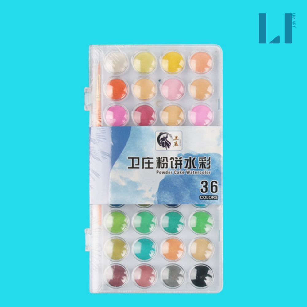 Bộ màu nước cao cấp 12/16/28/36 màu tặng kèm 1 cọ