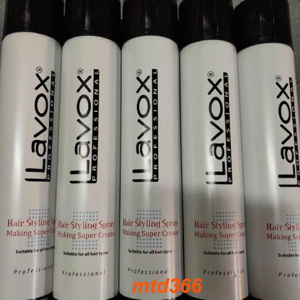 Keo Xịt Tóc Giữ Nếp Cứng (Đen) Lavox 420ml .