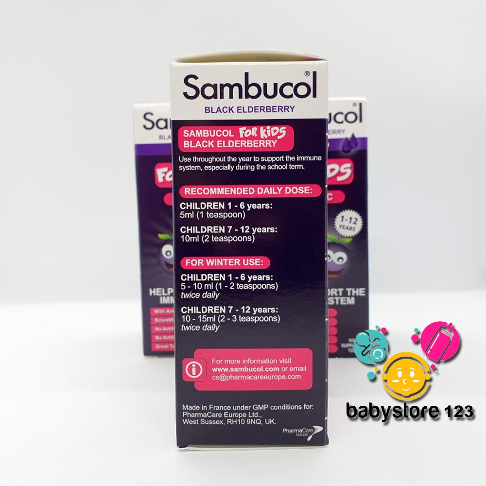 Sambucol - Siro Tăng Đề Kháng Sambucol:Anh