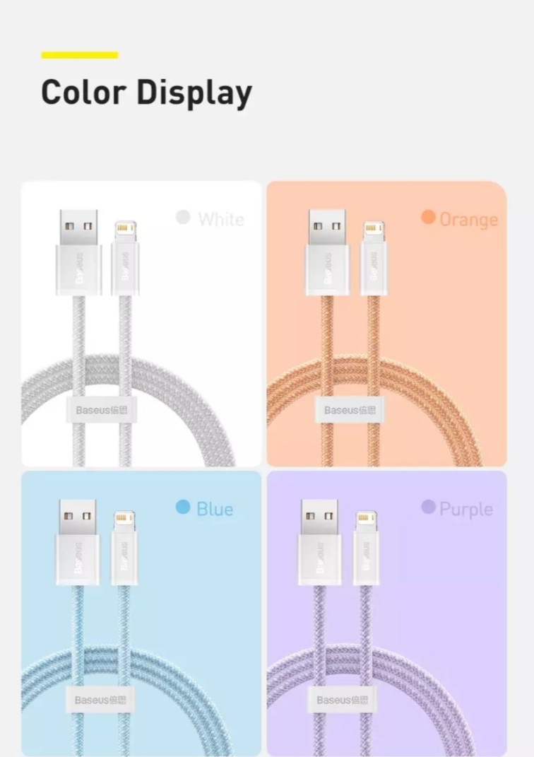 Cáp sạc nhanh 2.4A đầu cắm USB cho iPhone