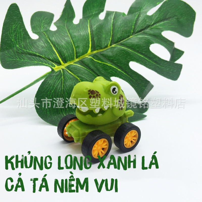 Combo 5 Chiếc Xe Đồ Chơi Đầu Khủng Long Mini Động Cơ Dây Cót