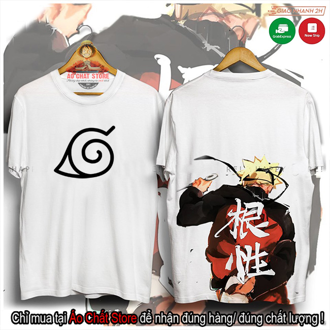 [HCM](SIÊU PHẨM) Áo thun Uzumaki Naruto làng lá thư pháp cực đẹp - Áo NARUTO mẫu mới NT16 ( hình .t.h.ậ.t.)