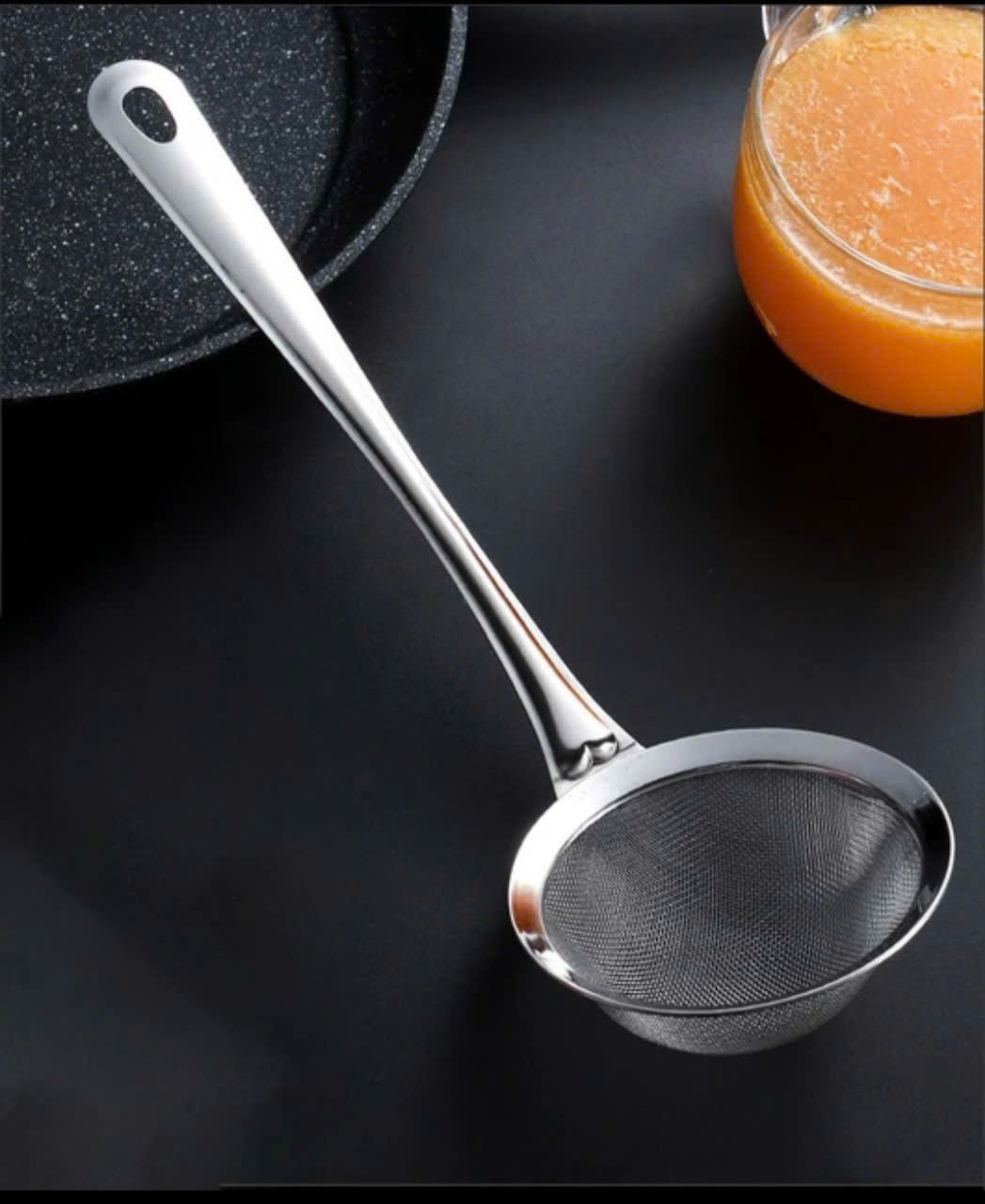 Dụng cụ vớt bọt inox sâu/ rây lọc cặn inox