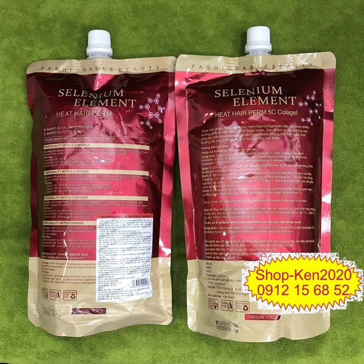 Duỗi ép uốn tóc 5C Colagel 1000ml x2 (A-B) (1-2)