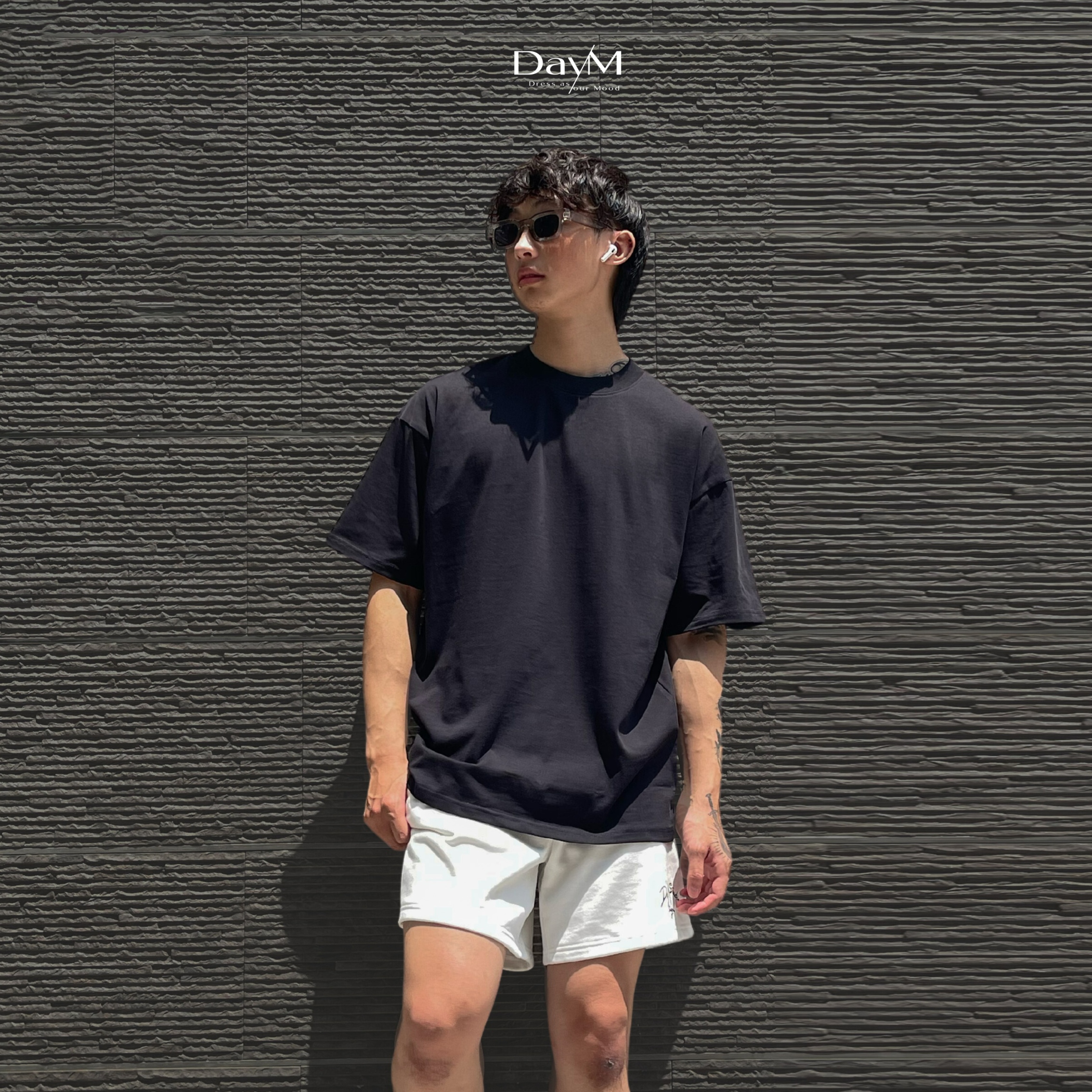 Áo thun nam DayM | Basic Tee Version 2 - Form Âu, oversize, 100% cotton co giãn 2 chiều thoáng mát, 250gsm