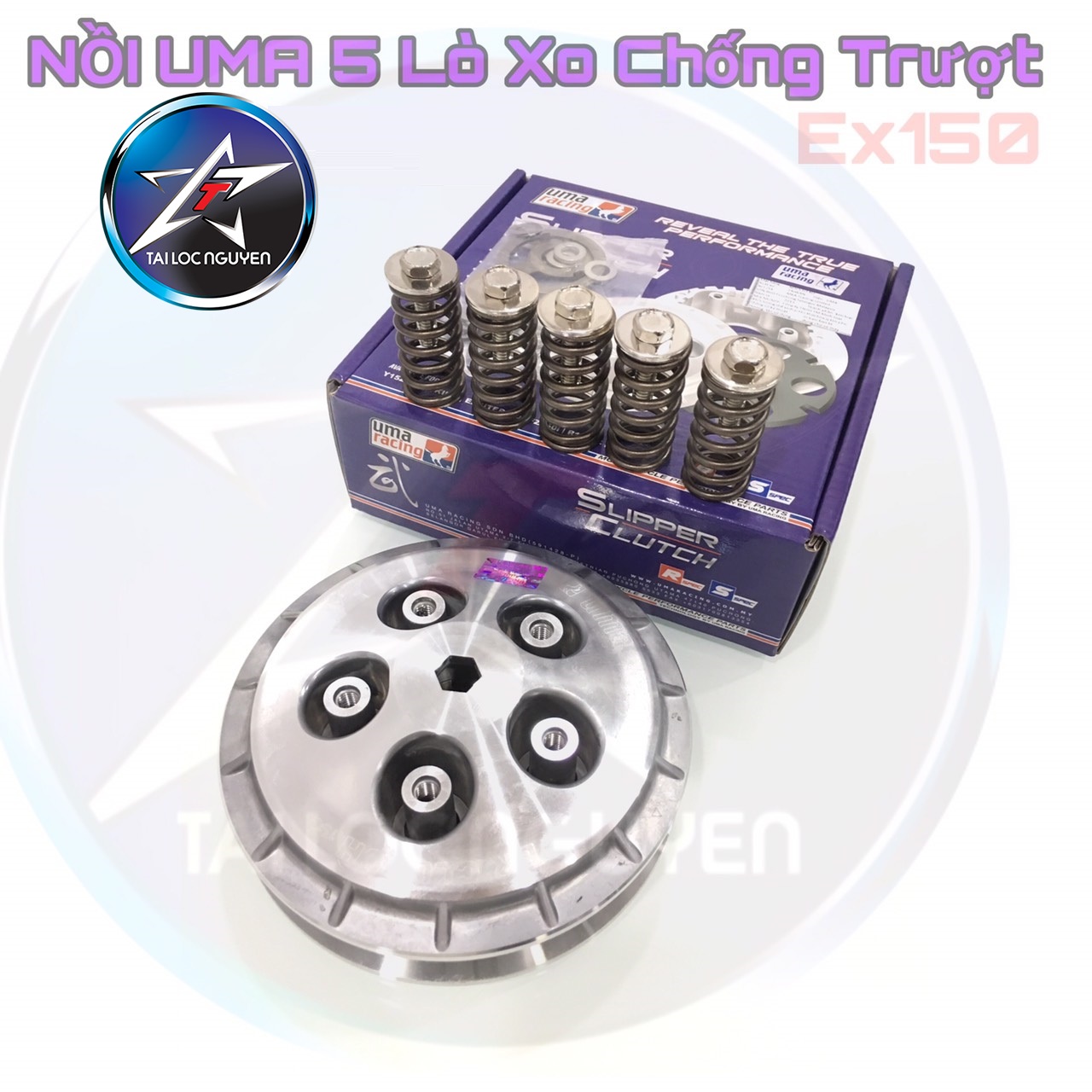 [HCM]NỒI UMA RACING 5 LÒ XO CHỐNG TRƯỢT  SLIPPER CLUTCH CHO EX150/FZ150i/R15 V2