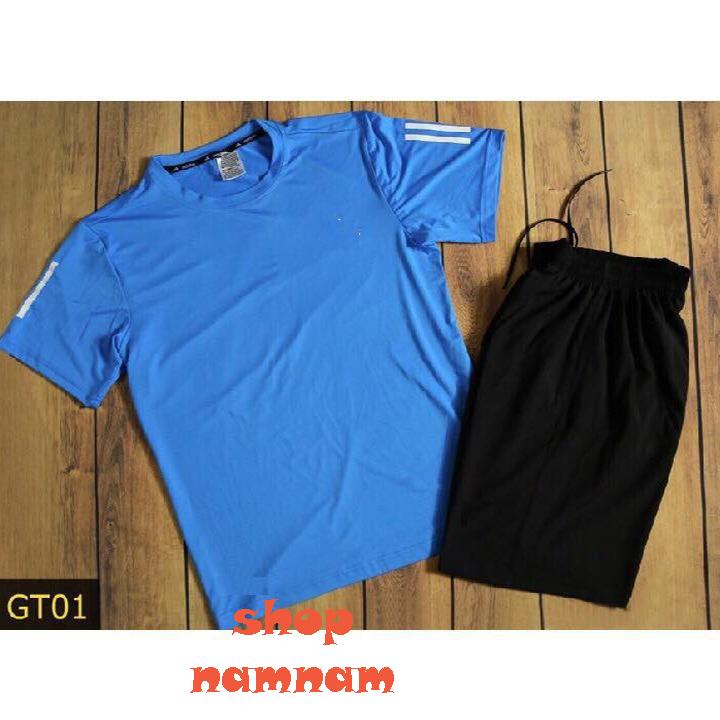 Bộ quần áo thể thao nam màu đen có big size