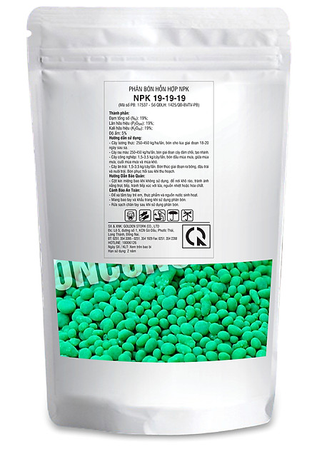 Phân bón  NPK 19-19-19+TE Hi-Tech: RubyFerti (1kg) - Thuộc Tập Đoàn Phân Bón Con Cò Vàng