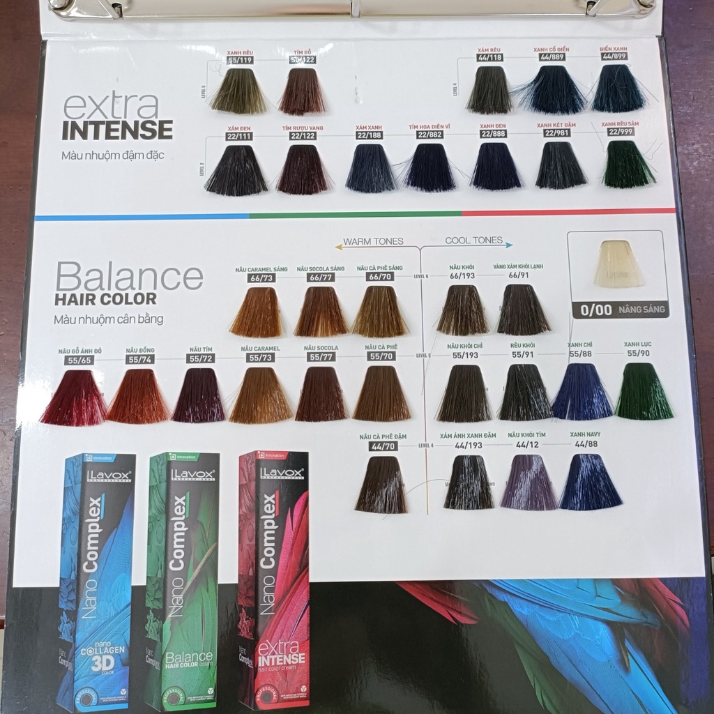 THUỐC NHUỘM TÓC LAVOX NANO COLLAGEN COMPLEX 3D MÀU MỚI