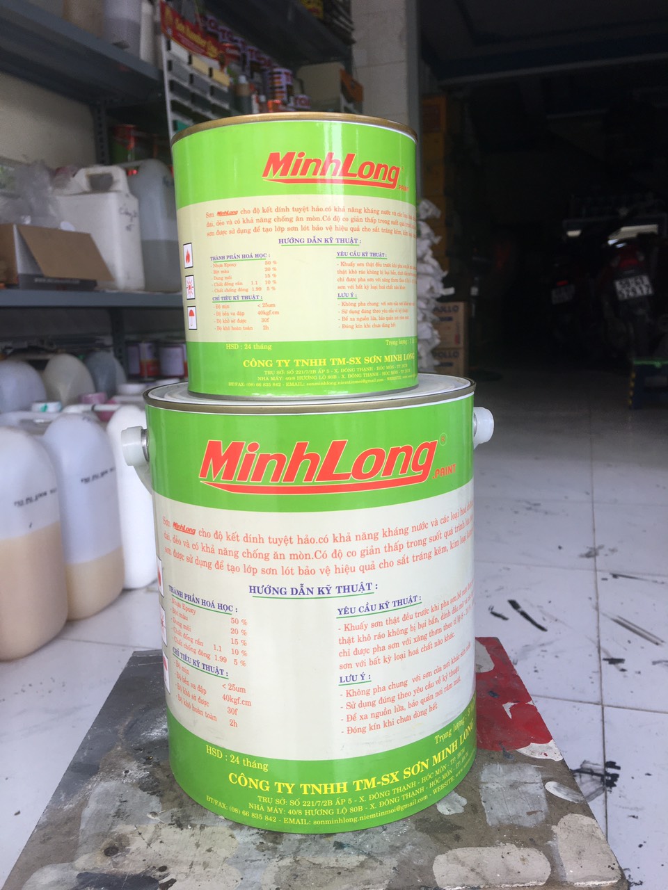 XÁM LÓT MINH LONG EPOXY LON 4KG