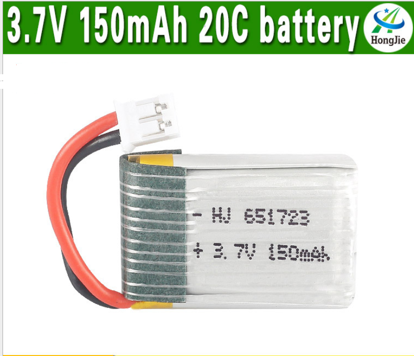 Pin lipo 1s pin 3.7v 150mah 651723 ph2.0 máy bay điều khiển từ xa flycam có mạch xả 20c sạc lại nhiều lần