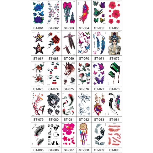 Set hình xăm 50k 30 tấm - tattoo