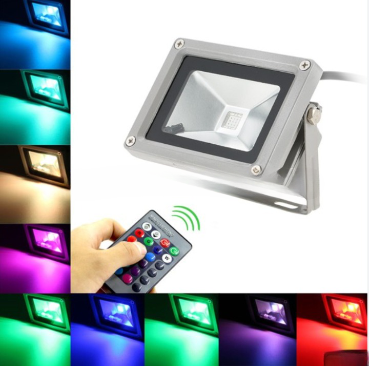 Đèn Pha Led 50W Chuyên lắp Ngoài trời (Trắng, Vàng, Dương, Lá, Đỏ, Đổi Màu)