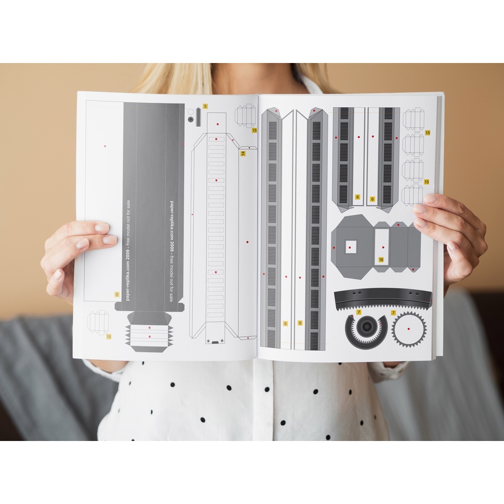 Mô hình giấy 3D treo tường Đầu hươu
