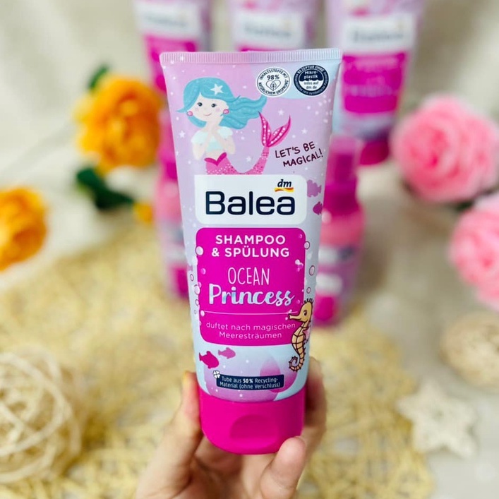 Dầu gội xả trẻ em 2in1 balea đức công chúa 200ml - xịt dưỡng tóc chống rối cho bé gái