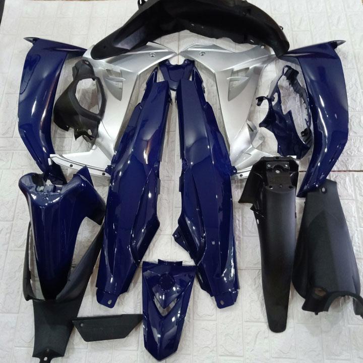 [ MIỄN PHI SHIP ] Bộ dàn áo xe SIRIUS - Nhựa nguyên sinh ABS màu XANH TÍM THAN - có TẶNG BỘ TEM 3 lớp xịn