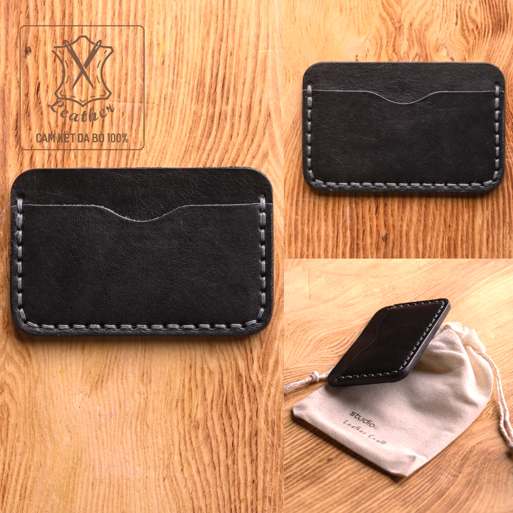 Ví đựng thẻ da bò handmade nhỏ gọn