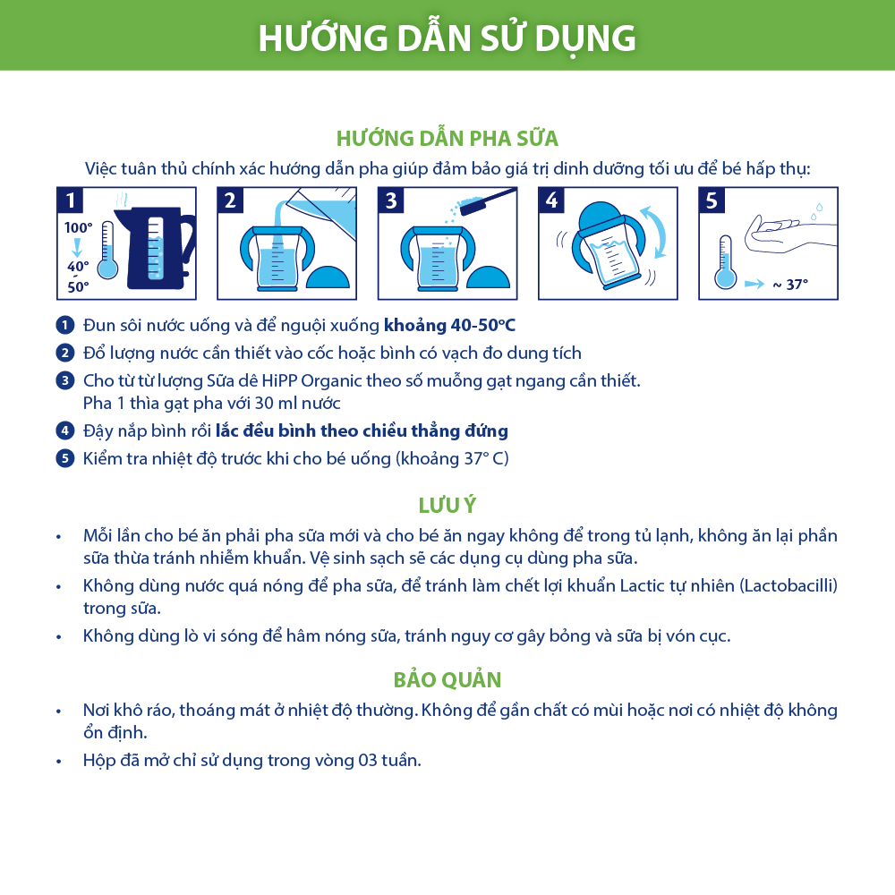 Sữa dê HiPP Organic 400g đủ số - Nhập khẩu Đức
