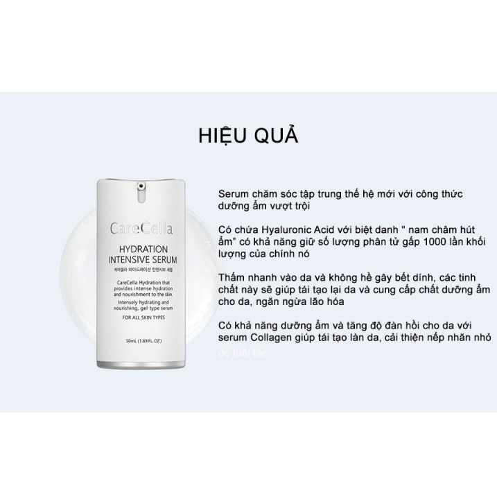 Tinh chất dưỡng da CareCella Hydration Intensive Serum Lọ 50ml