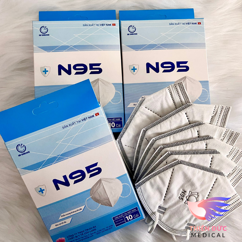 Hộp Khẩu Trang 6 LỚP N95 Mask Cửu Long (Hộp 10 chiếc)