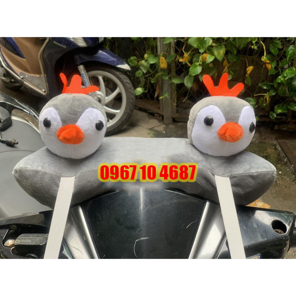 [HCM]Gối đi xe máy 2 đầu - chim cánh cụt