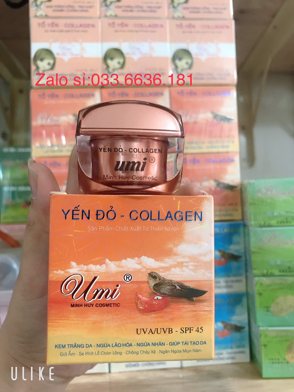 [ hủ nhỏ 12g ] kem umi yến đỏ collagen trắng da-ngừa lão hóa-ngừa nhăn-giúp tái tạo da hủ 12g chính hãng