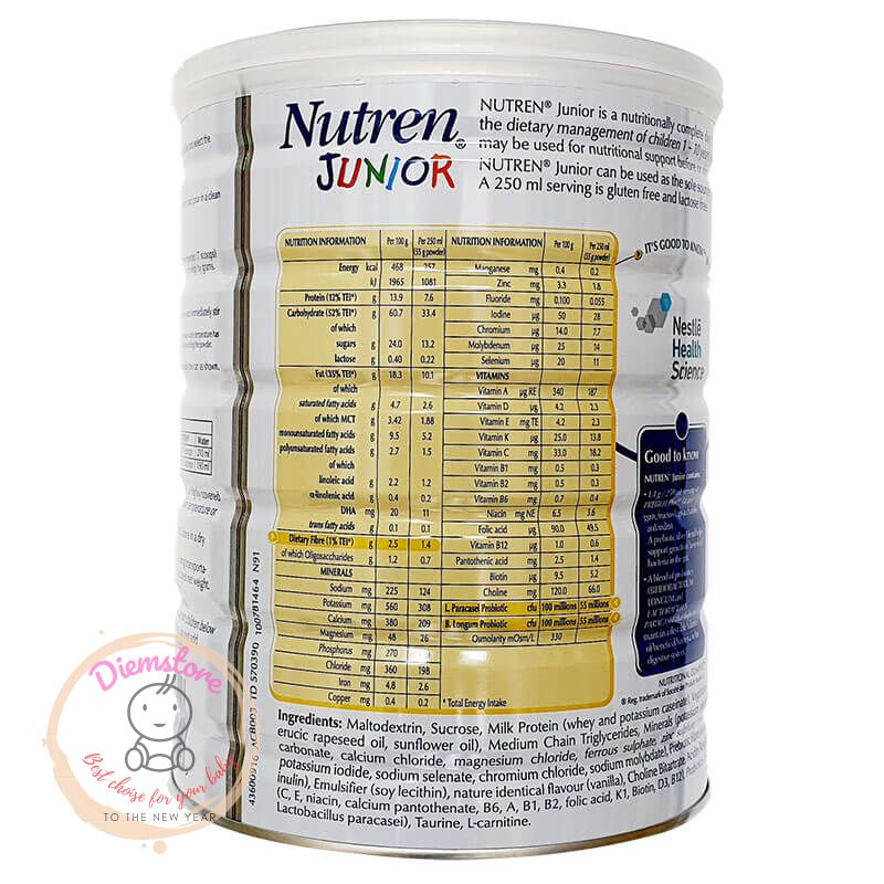 Nutren Junior 800g-850g milk (1-10 years old)