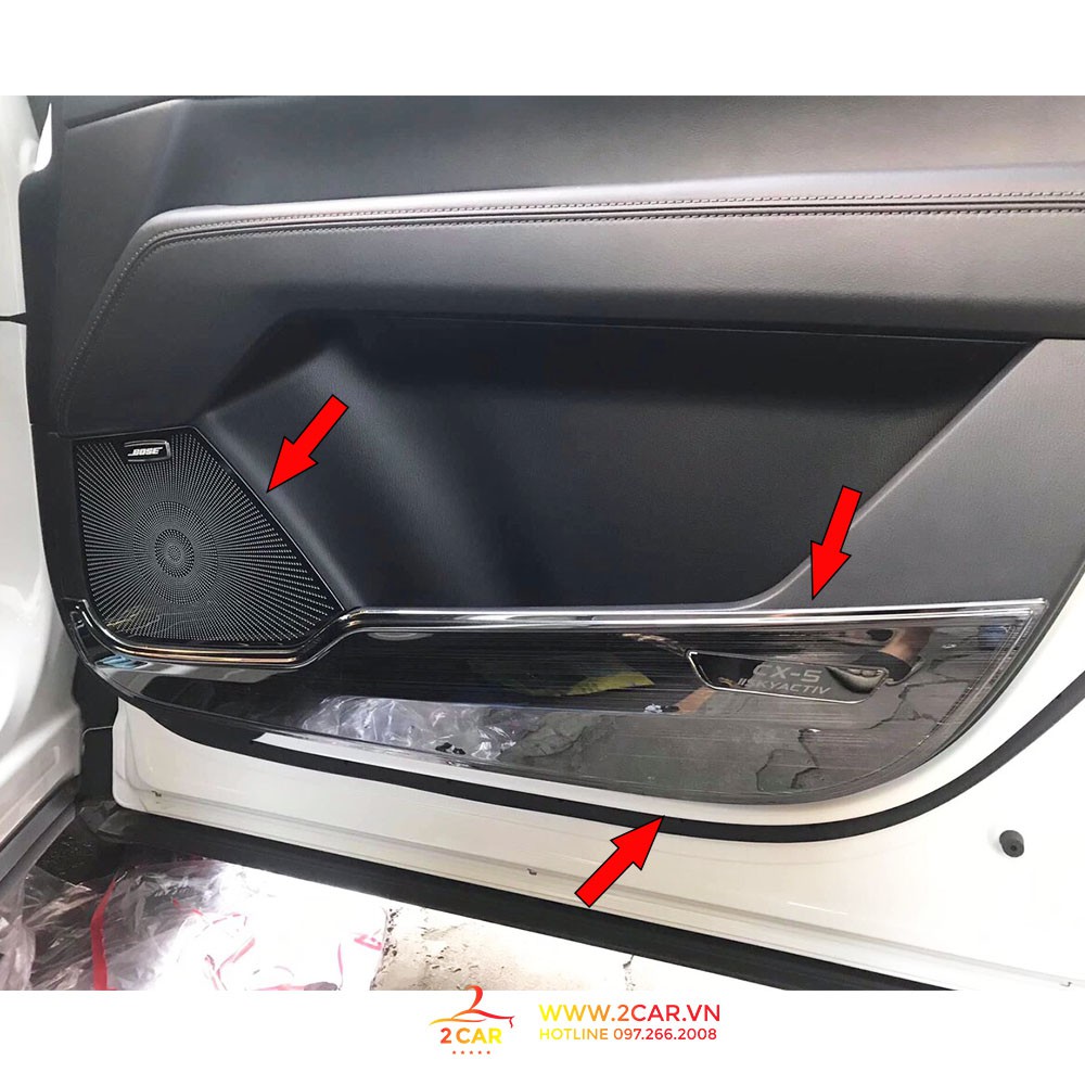 Ốp tapli, màng loa cánh cửa xe mazda cx5, ốp chống xước cánh cửa xe mazda cx5, hàng titan cao cấp
