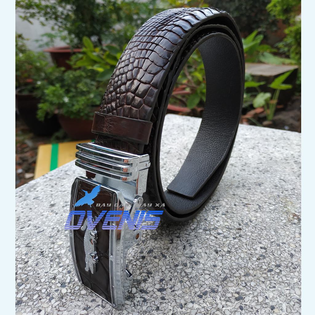 [FREE SHIP] Thắt Lưng Da Cá Sấu [DA HÔNG CÁ SẤU RẤT ĐẸP VÀ MỀM] Kích Thước 3.5 x 120cm Dễ Sử Dụng!