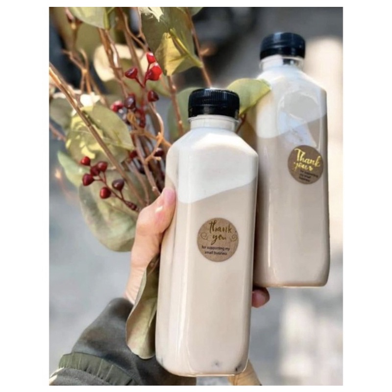Chai Nhựa Vuông 330ml Kèm Nắp Đen