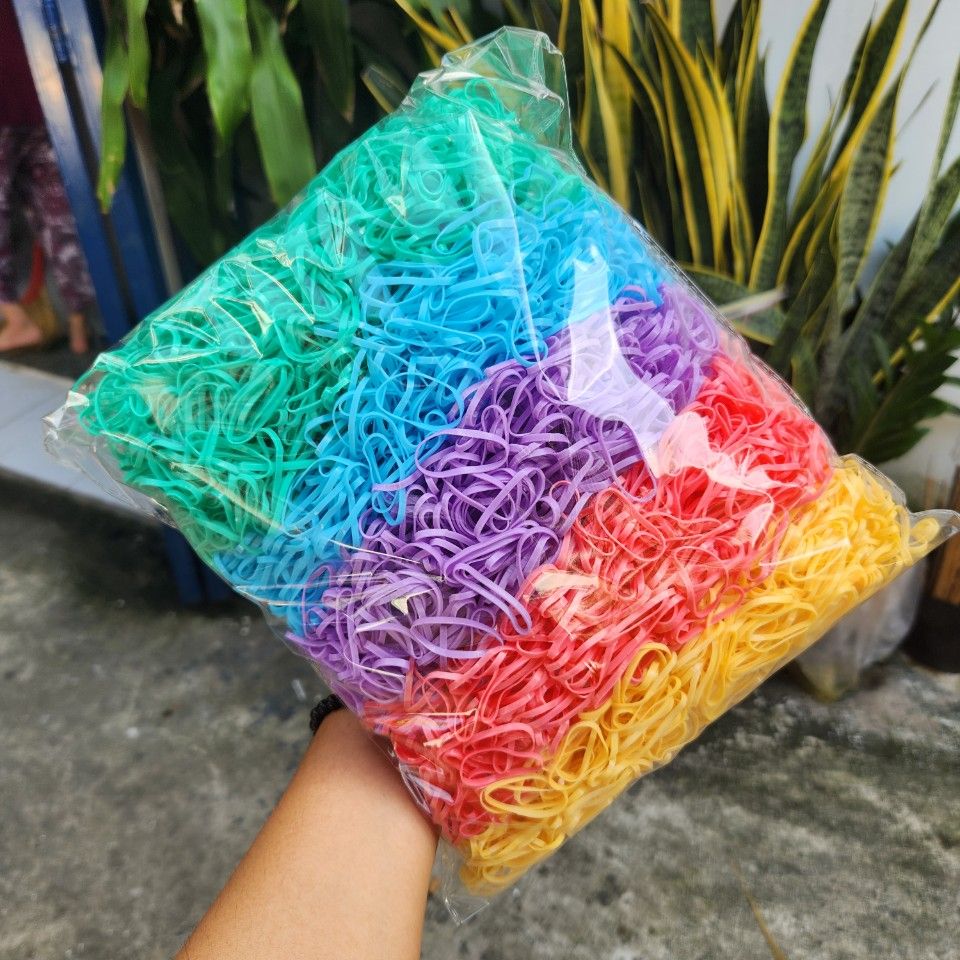 Túi 500gr thun thái màu cho sợi siêu dai cao cấp - dây thun buộc tóc