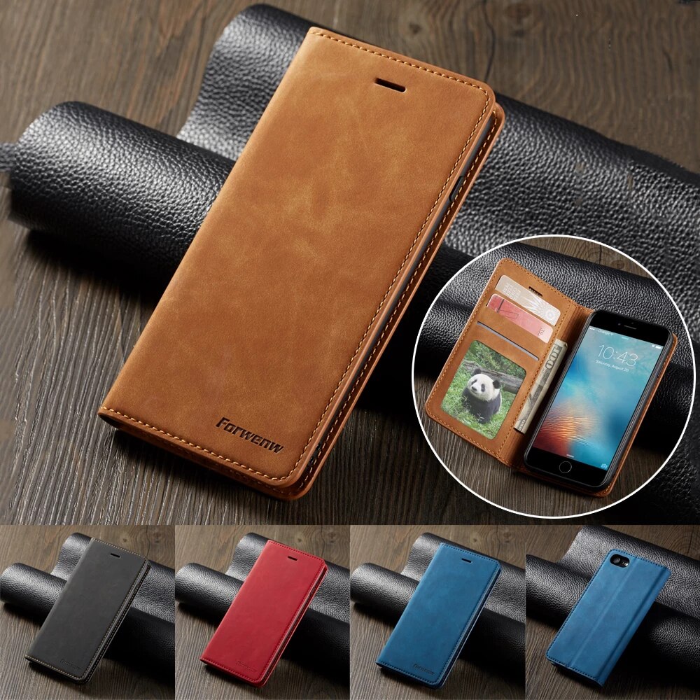 Bao Da dạng ví cài thẻ tiện lợi Nắp Gập Cho Samsung Note 8, Note 9, Note 10, Note 10 Plus, Note 20, Note 20 Ultra