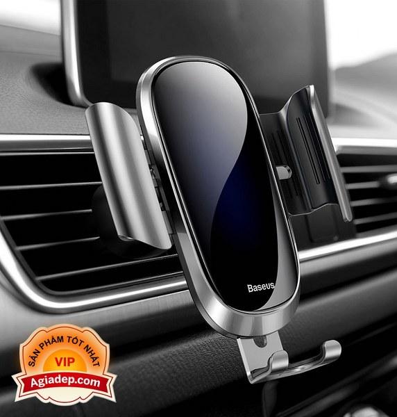 Giá đỡ điện thoại oto xe hơi BASEUS (hiệu Mỹ) - Chất liệu cao cấp - Thiết kế đẹp - Tiện dụng vô đối (Kiểu 2, kẹp điều hòa) - 0002