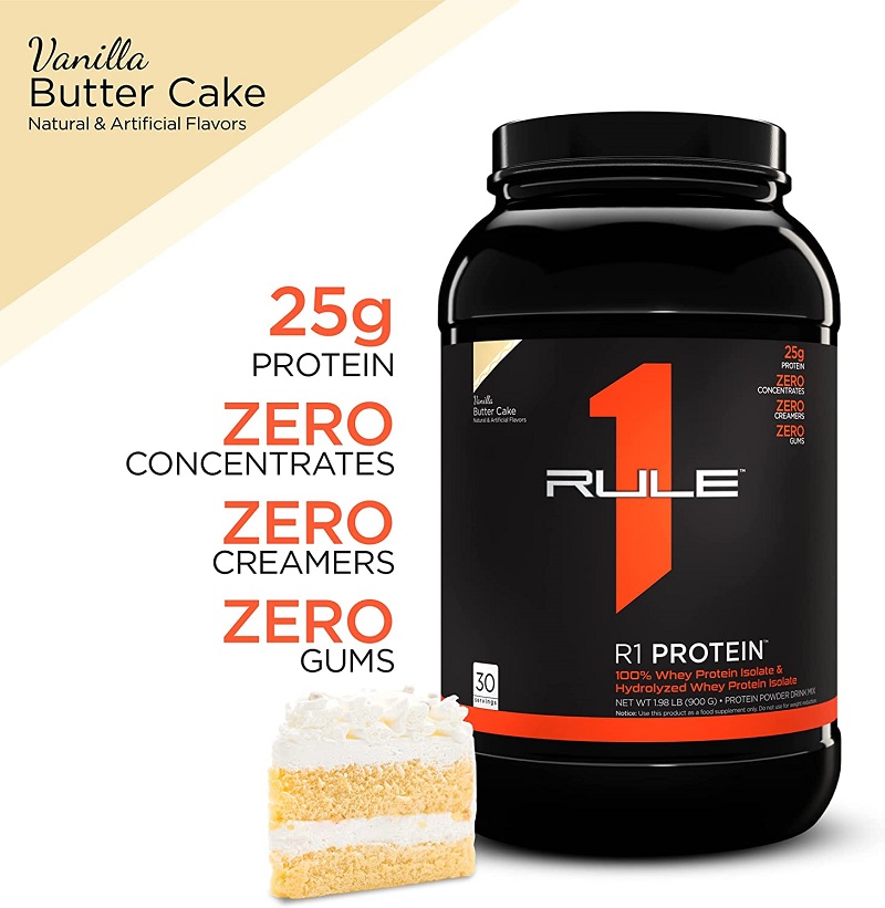 Rule 1 Protein Isolate/ Hydrolysate 1.9lb - 2lb (26-29 servings)